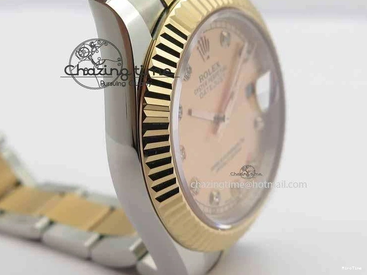 MiroTime 0201 DateJust II 41mm SS RG BP Maker Best Edition RG Diam Dial On SS RG Bracelet SA Efficient 3712